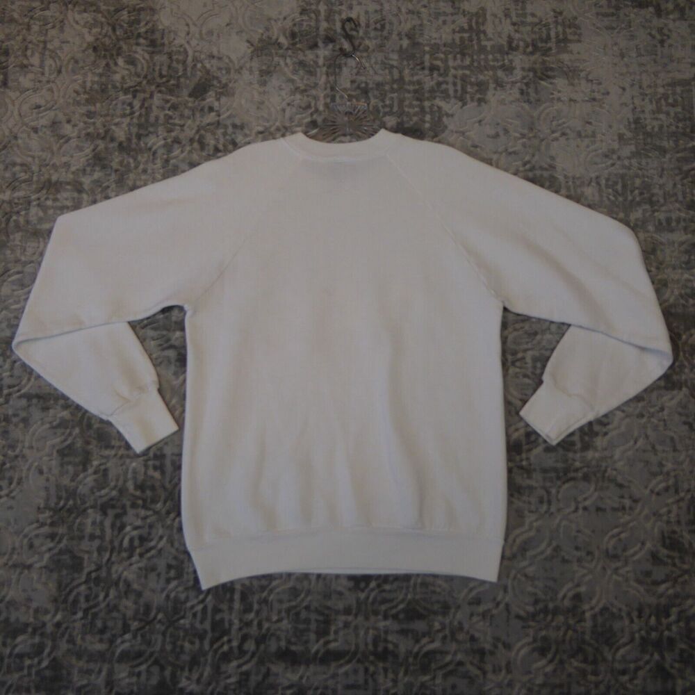Vintage Giant Pandas Sweatshirt Adult Large White 80s Crewneck Nature Chop Stick - Picture 7 of 8